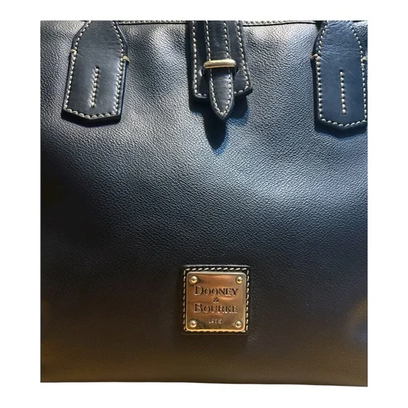 Dooney & Bourke Black Leather Tote - Picture 5 of 12